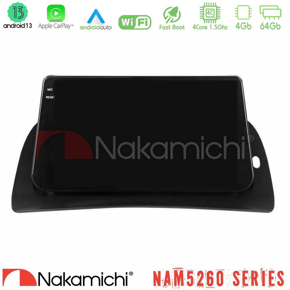Nakamichi NAM5260 Series 4Core Android13 4+64GB Renault Kangoo 2013-2018 Navigation Multimedia Tablet 9" Με Carplay & Android Auto