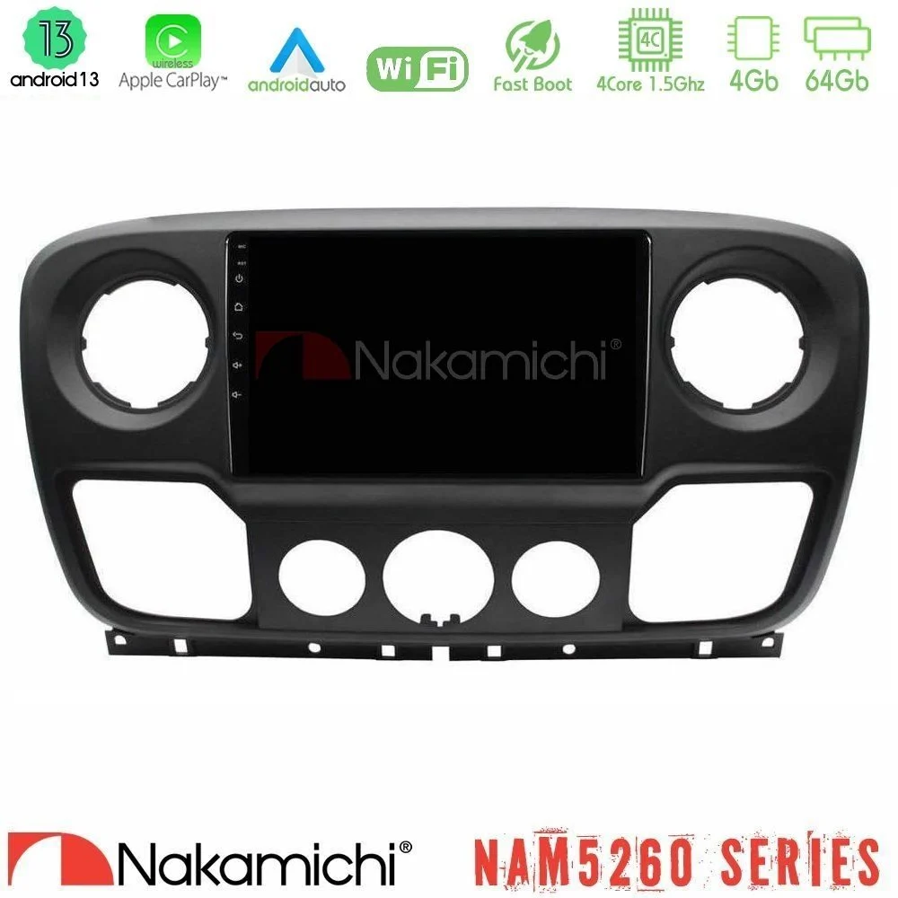 Nakamichi NAM5260 Series 4Core Android13 4+64GB Renault/Nissan/Opel Navigation Multimedia Tablet 10" Με Carplay & Android Auto