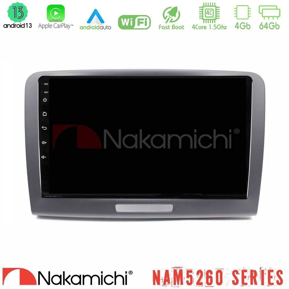 Nakamichi NAM5260 Series 4Core Android13 4+64GB Skoda Superb 2008-2015 Navigation Multimedia Tablet 9" Με Carplay & Android Auto