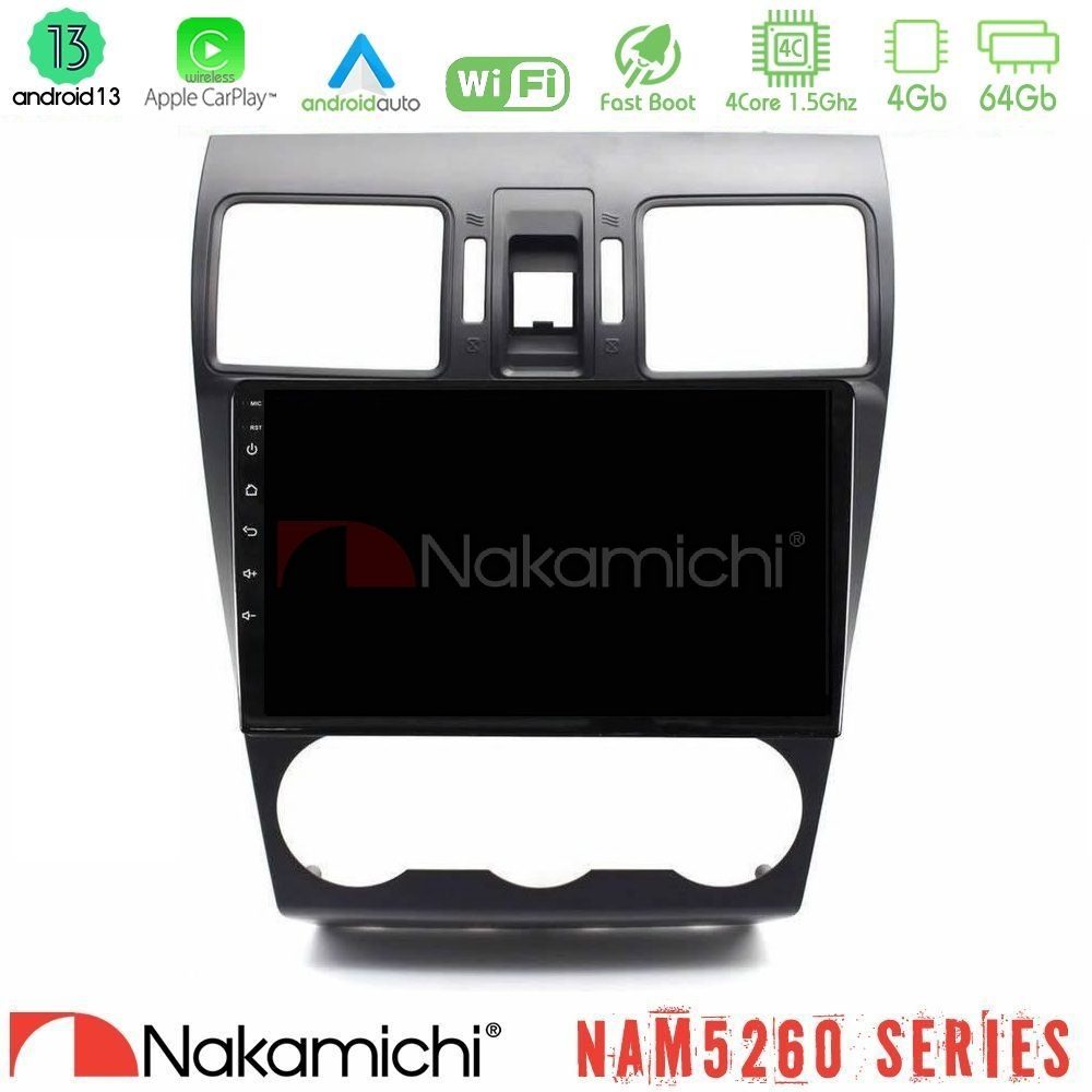 Nakamichi NAM5260 Series 4Core Android13 4+64GB Subaru Forester 2015-2018 Navigation Multimedia Tablet 9" Με Carplay & Android Auto