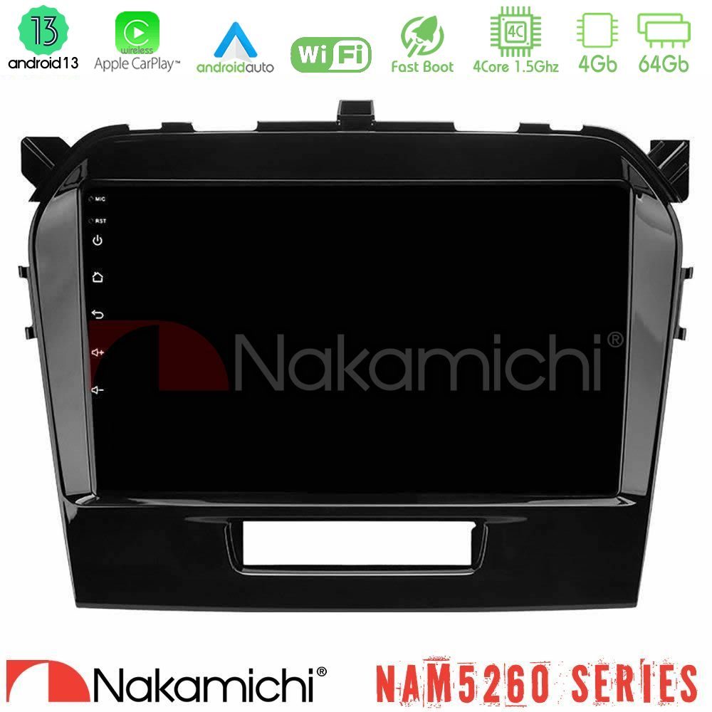 Nakamichi NAM5260 Series 4Core Android13 4+64GB Suzuki Vitara 2015-2024 Navigation Multimedia Tablet 9" Με Carplay & Android Auto