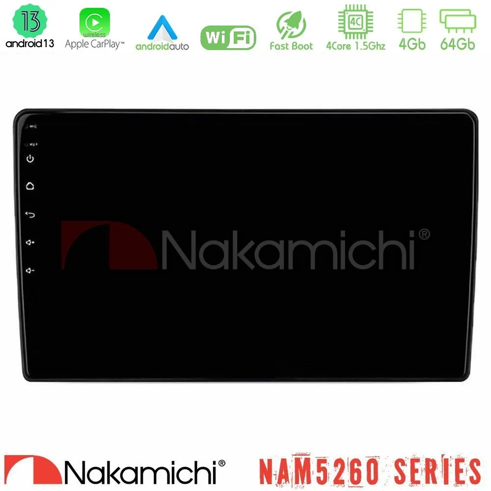 Nakamichi NAM5260 Series 4Core Android13 4+64GB Toyota Corolla Verso 2001-2004 Navigation Multimedia Tablet 9" Με Carplay & Android Auto