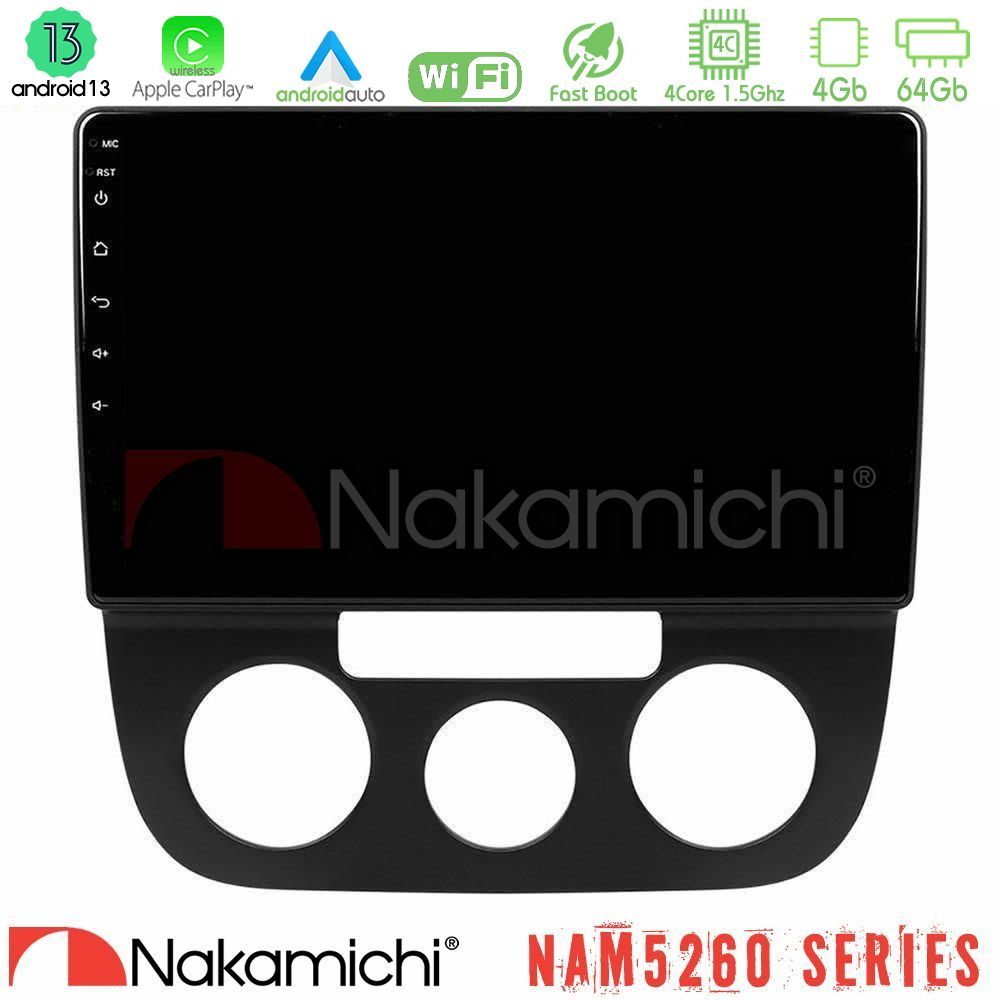 Nakamichi NAM5260 Series 4Core Android13 4+64GB VW Jetta Navigation Multimedia Tablet 10" Με Carplay & Android Auto