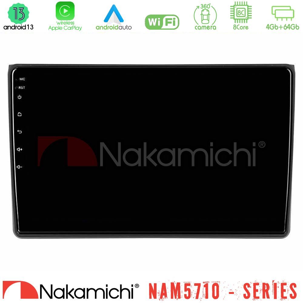 Nakamichi NAM5710 Series 8Core Android13 4+64GB Audi A4 B7 Navigation Multimedia Tablet 9"