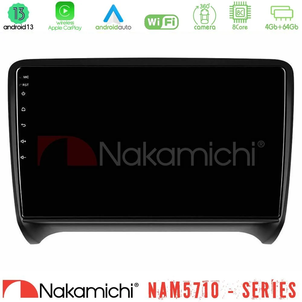 Nakamichi NAM5710 Series 8Core Android13 4+64GB  Audi TT B7 Navigation Multimedia Tablet 9"
