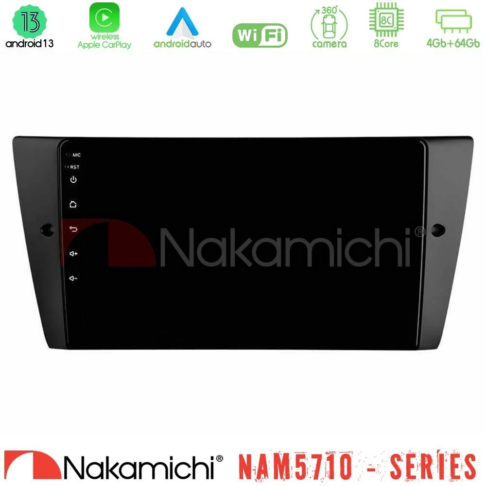 Nakamichi NAM5710 Series 8Core Android13 4+64GB BMW 3 Series 2006-2011 Navigation Multimedia Tablet 9"