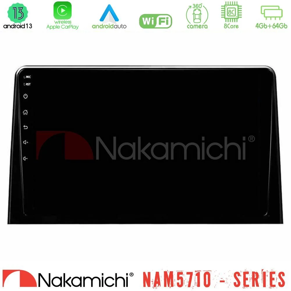 Nakamichi NAM5710 Series 8Core Android13 4+64GB Peugeot Partner / Citroën Berlingo 2020-> Navigation Multimedia Tablet 10"