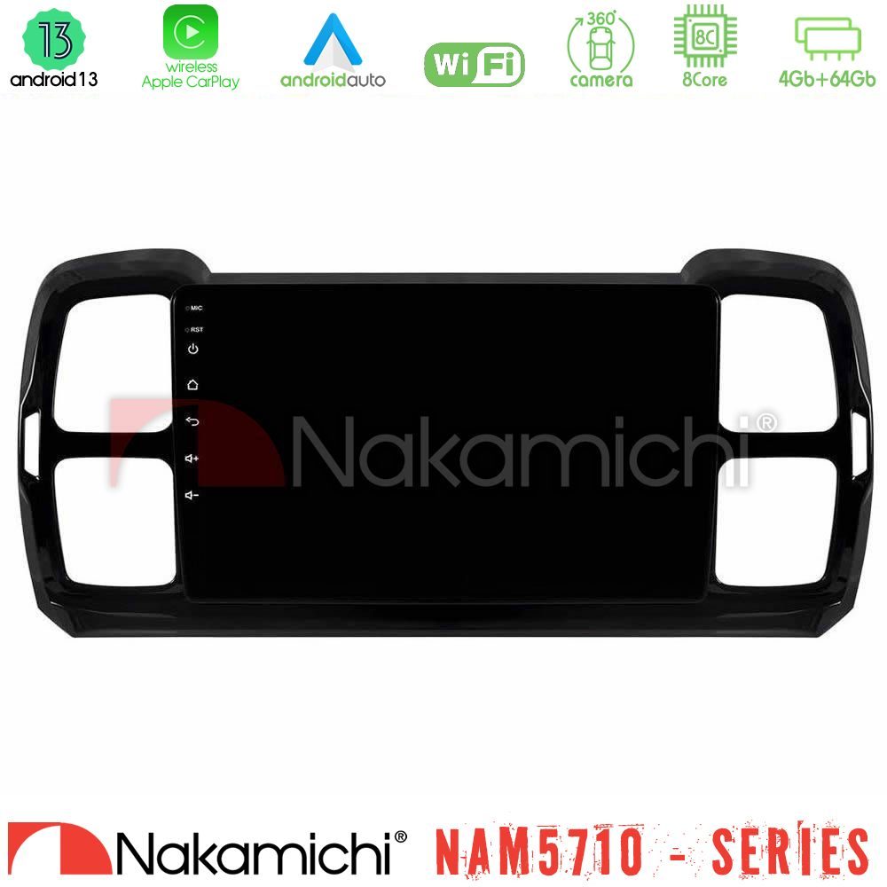 Nakamichi NAM5710 Series 8Core Android13 4+64GB  Citroen DS5 Aircross 2017-2021 Navigation Multimedia Tablet 9"