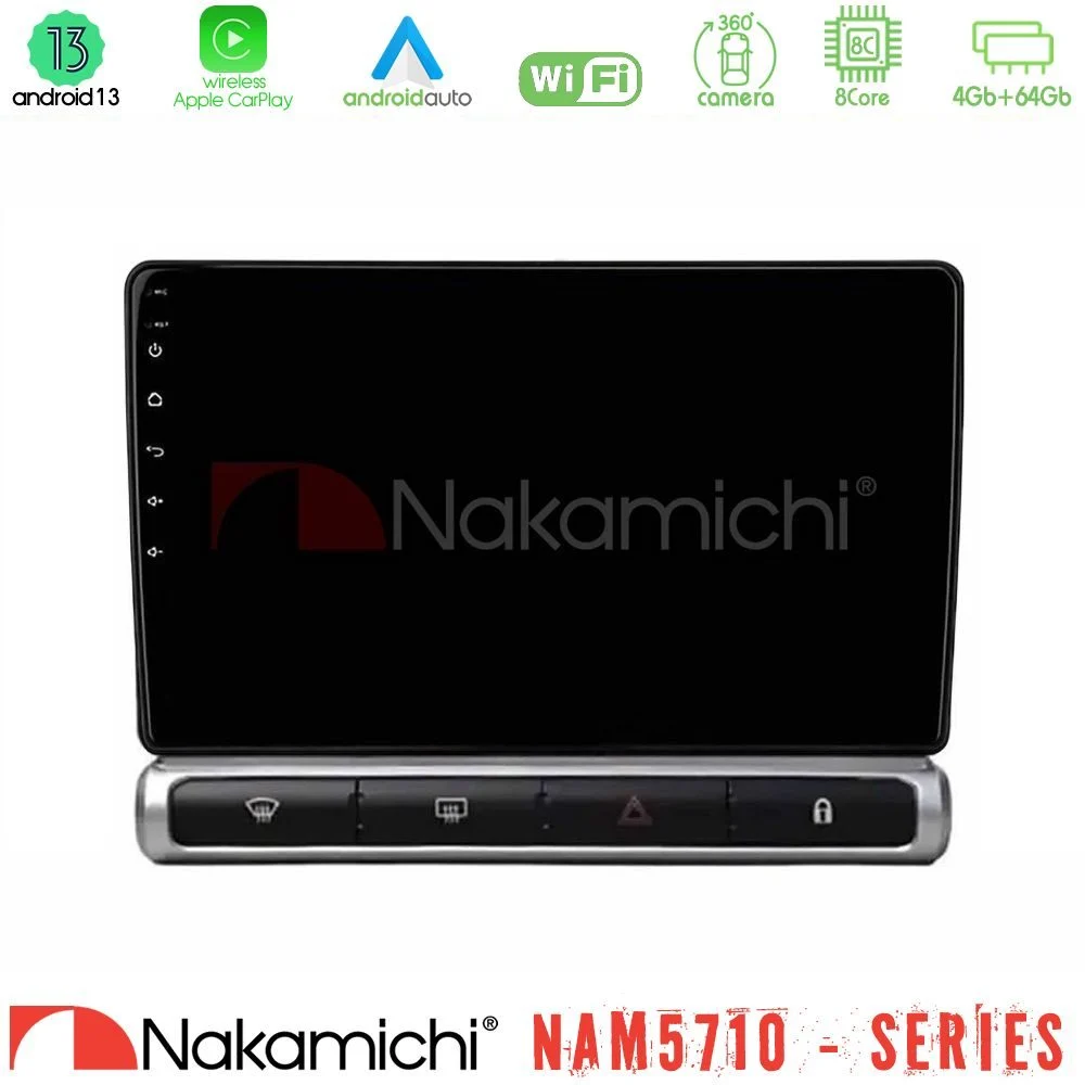 Nakamichi NAM5710 Series 8Core Android13 4+64GB  Citroen C3 2016-> Navigation Multimedia Tablet 9"