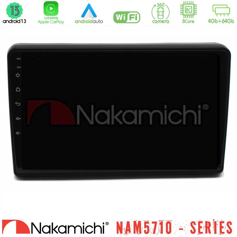 Nakamichi NAM5710 Series 8Core Android13 4+64GB Citroen C5 2008-2019 Navigation Multimedia Tablet 10"