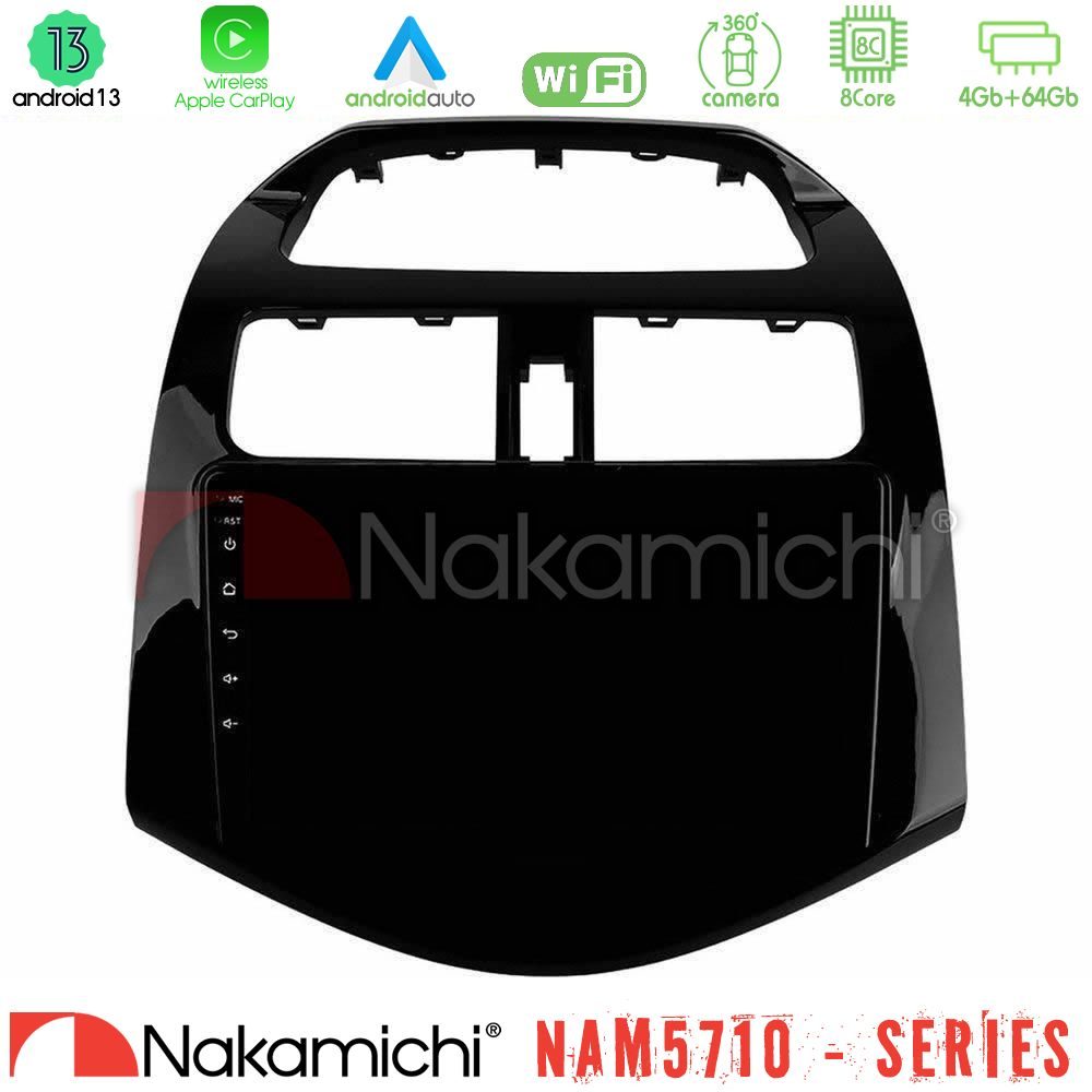 Nakamichi NAM5710 Series 8Core Android13 4+64GB Chevrolet Spark 2009-2015 Navigation Multimedia Tablet 9"