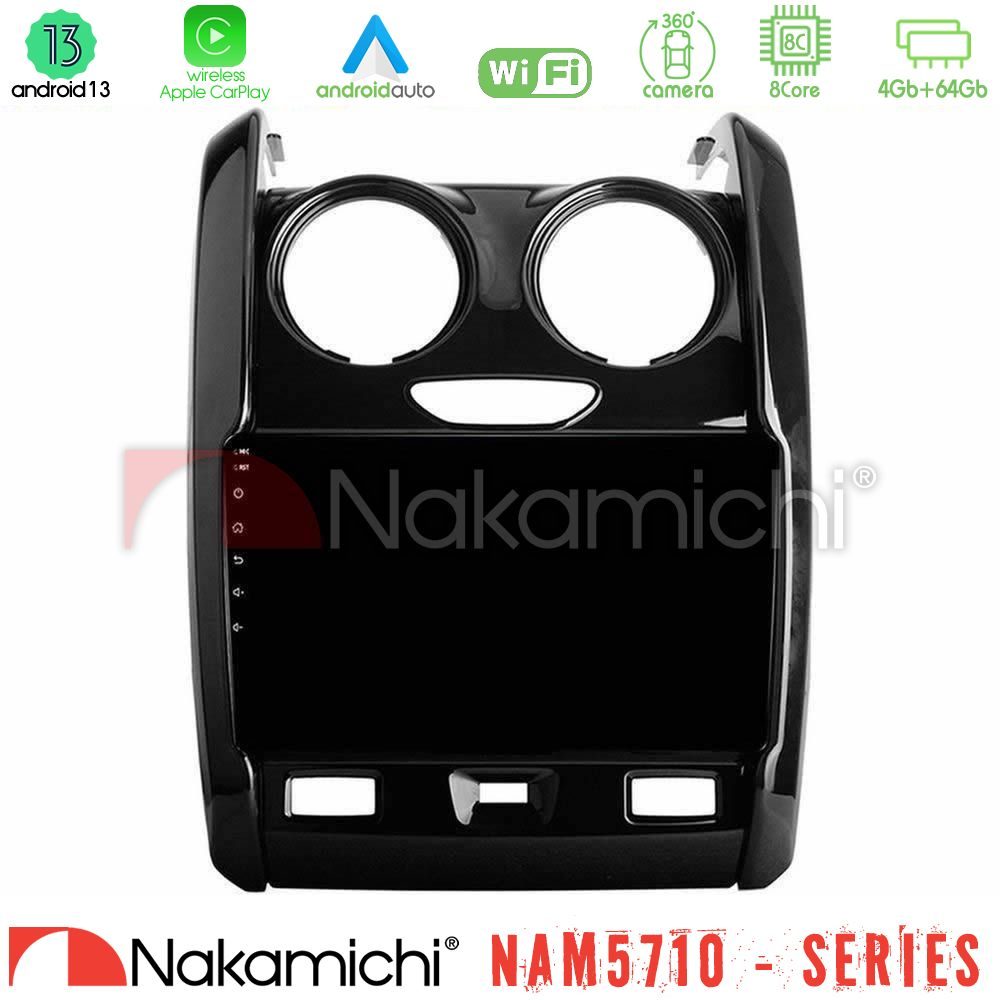 Nakamichi NAM5710 Series 8Core Android13 4+64GB  Dacia Duster 2014-2018 Navigation Multimedia Tablet 9"