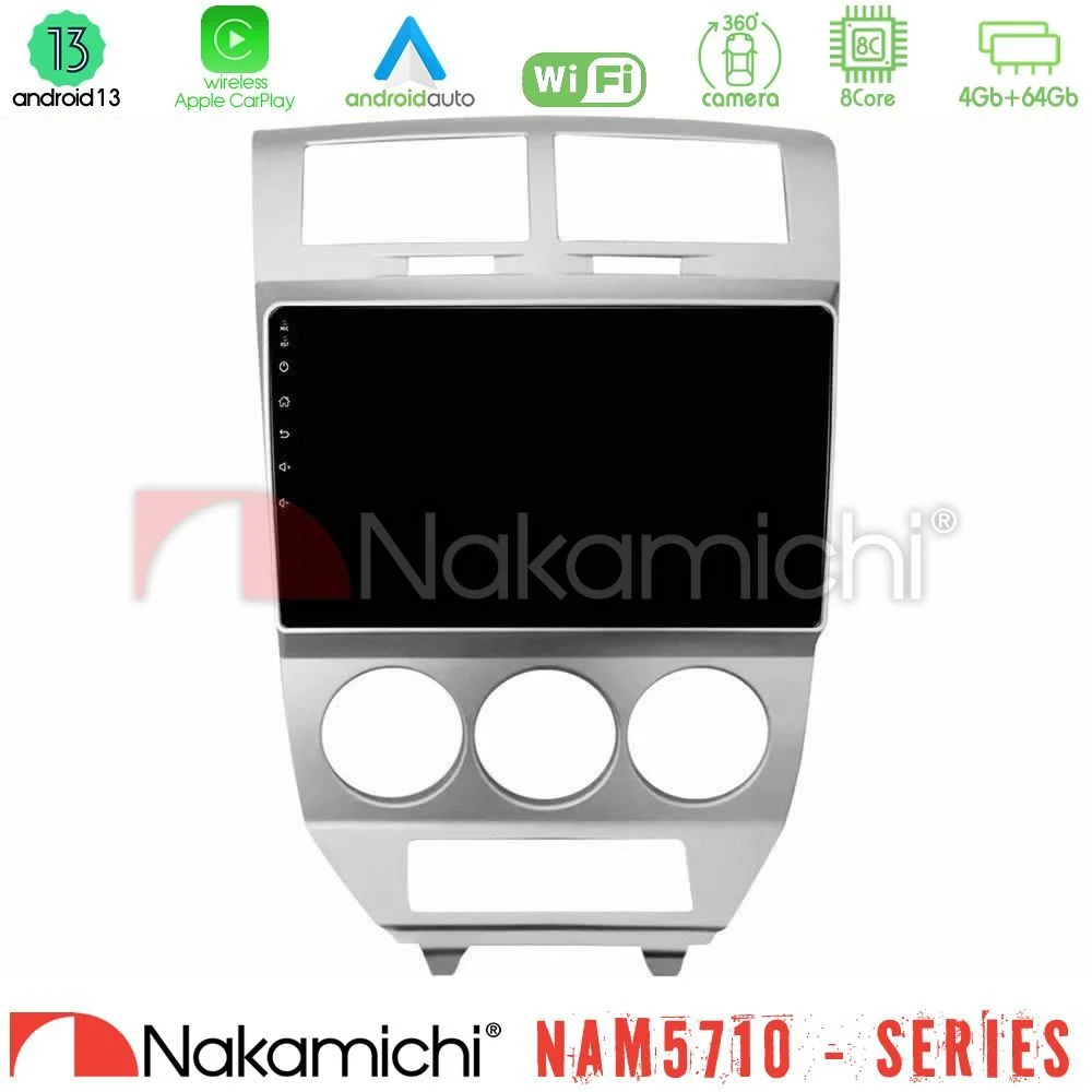 Nakamichi NAM5710 Series 8Core Android13 4+64GB Dodge Caliber 2006-2011 Navigation Multimedia Tablet 10"