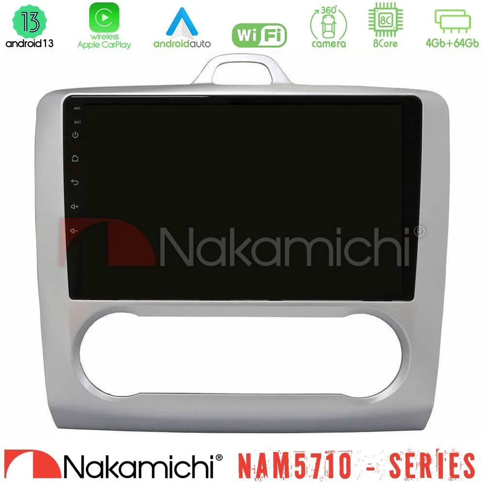 Nakamichi NAM5710 Series 8Core Android13 4+64GB  Ford Focus Auto AC Navigation Multimedia Tablet 9"
