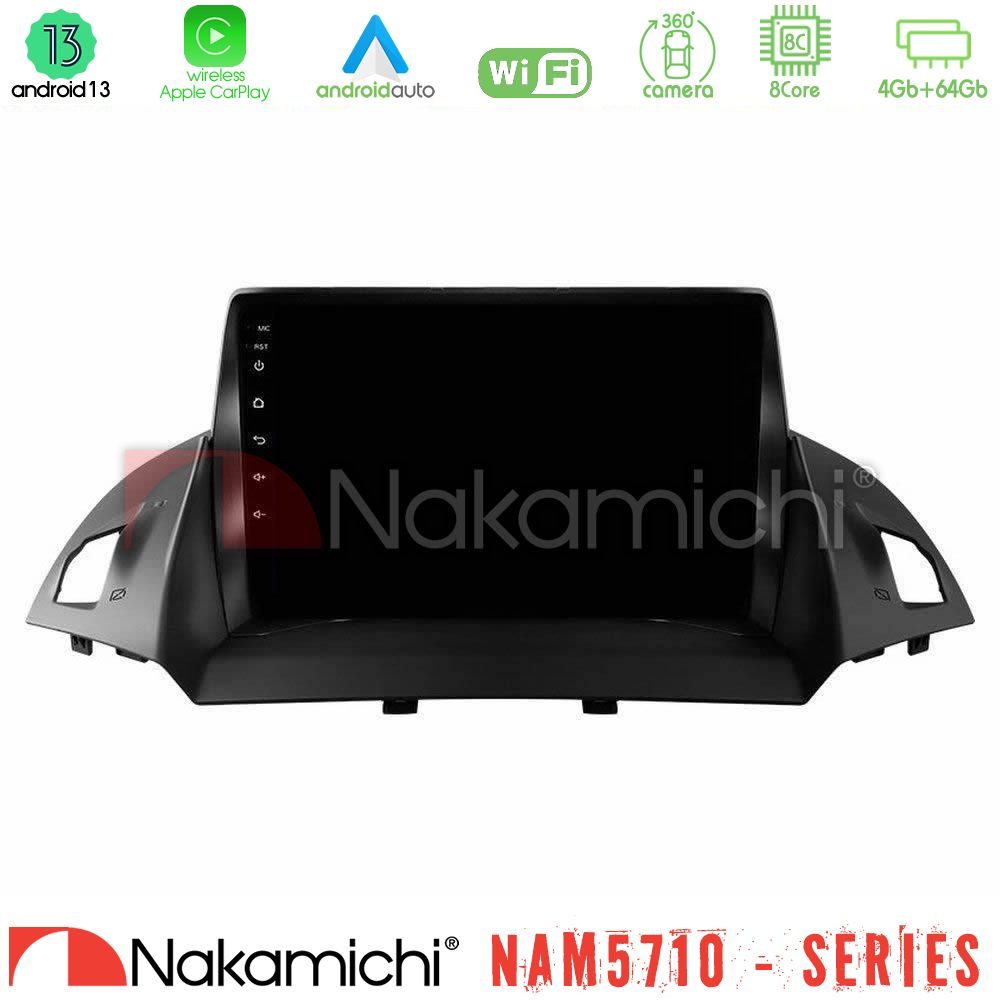 Nakamichi NAM5710 Series 8Core Android13 4+64GB  Ford C-Max/Kuga Navigation Multimedia Tablet 9"