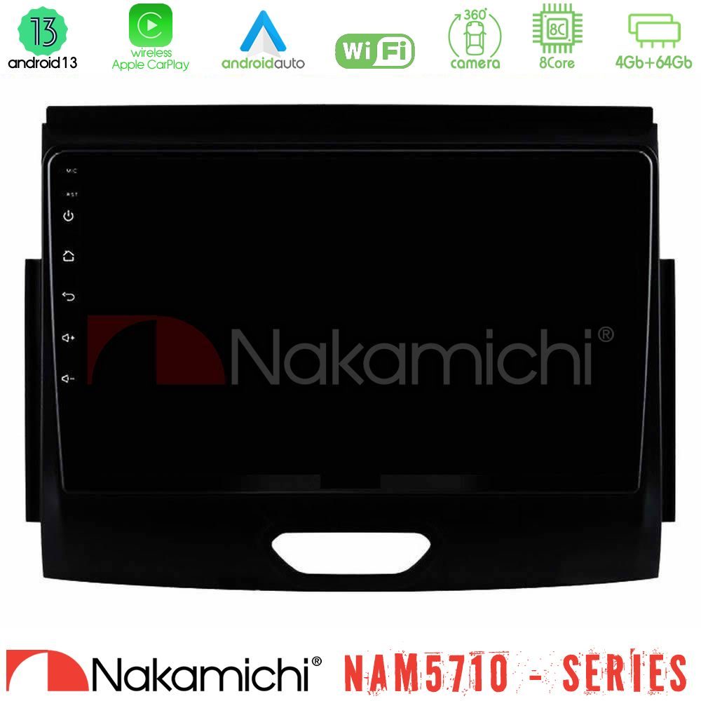 Nakamichi NAM5710 Series 8Core Android13 4+64GB  Ford Ranger 2017-2022 Navigation Multimedia Tablet 9"