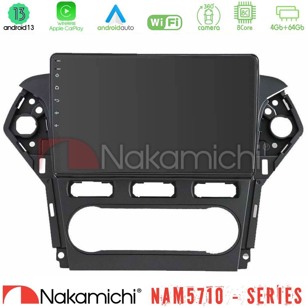 Nakamichi NAM5710 Series 8Core Android13 4+64GB Ford Mondeo 2011-2014 Navigation Multimedia Tablet 10"