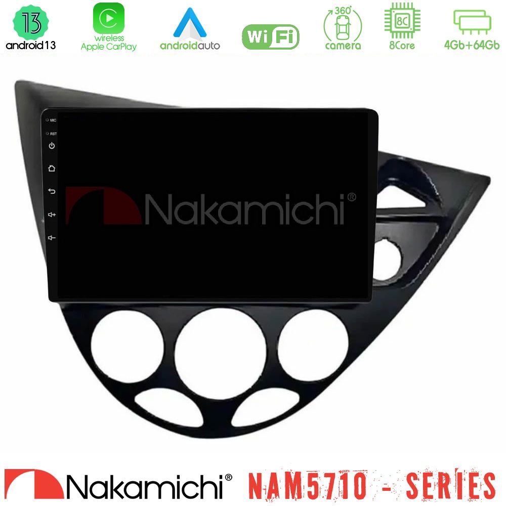 Nakamichi NAM5710 Series 8Core Android13 4+64GB Ford Focus 1999-2004 (RHD) Navigation Multimedia Tablet 9"