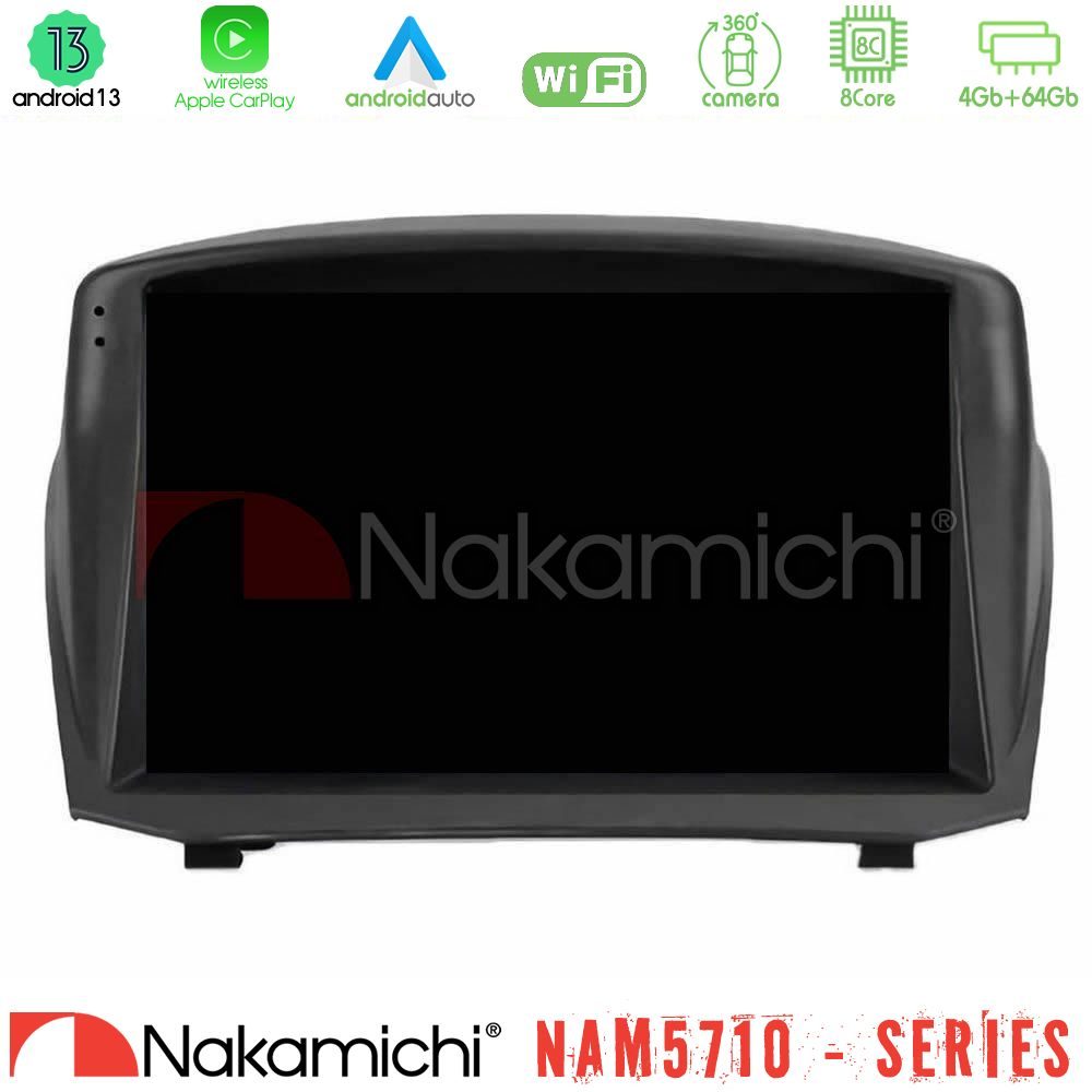Nakamichi NAM5710 Series 8Core Android13 4+64GB  Ford Fiesta 2008-2012 Navigation Multimedia Tablet 9" (Oem Style)