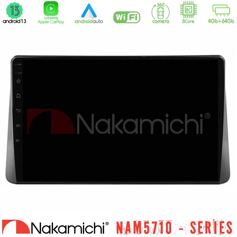 Nakamichi NAM5710 Series 8Core Android13 4+64GB Ford Focus 2019-> Navigation Multimedia Tablet 9"
