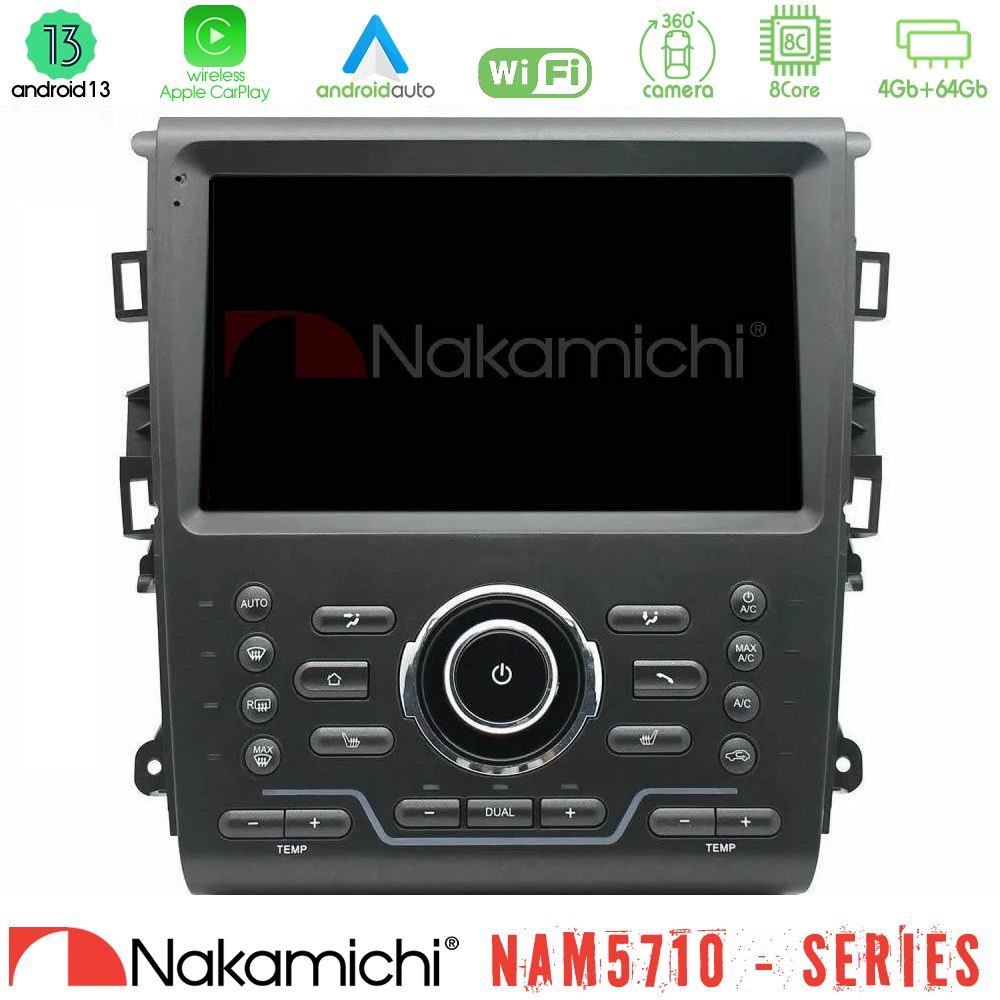 Nakamichi NAM5710 Series 8Core Android13 4+64GB  Ford Mondeo 2014-2021 Navigation Multimedia Tablet 9"