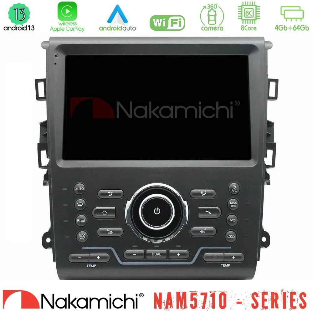Nakamichi NAM5710 Series 8Core Android13 4+64GB  Ford Mondeo 2014-2021 Navigation Multimedia Tablet 9"