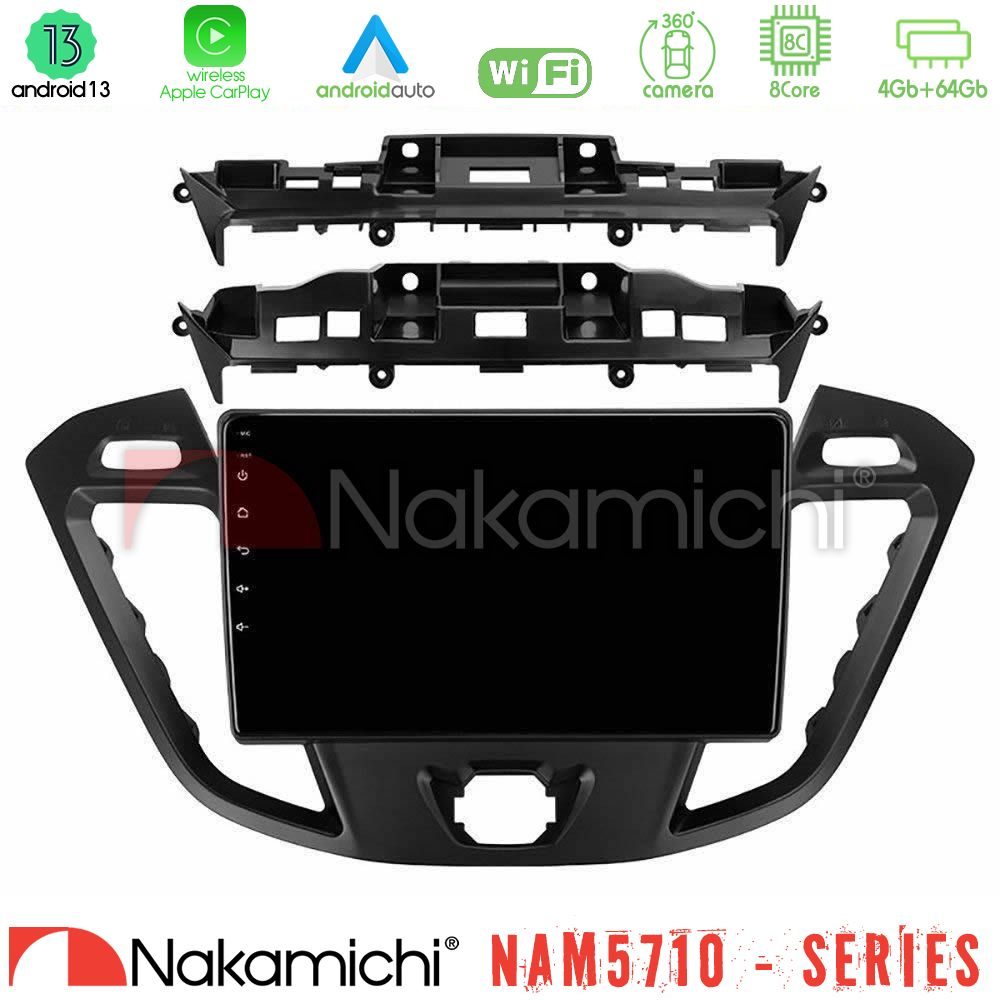 Nakamichi NAM5710 Series 8Core Android13 4+64GB  Ford Transit Custom/Tourneo Custom Navigation Multimedia Tablet 9"