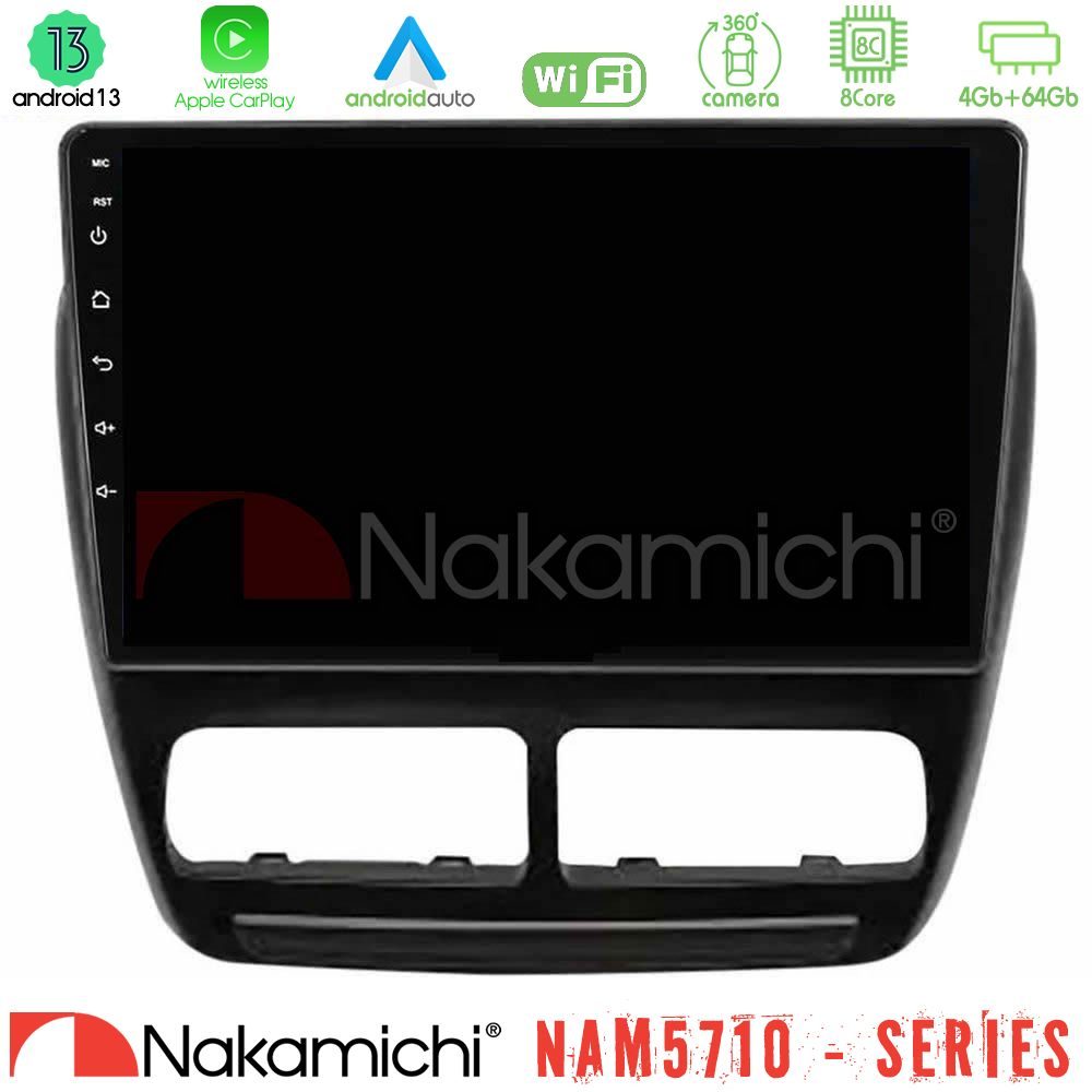 Nakamichi NAM5710 Series 8Core Android13 4+64GB Fiat Doblo / Opel Combo 2010-2014 Navigation Multimedia Tablet 9"