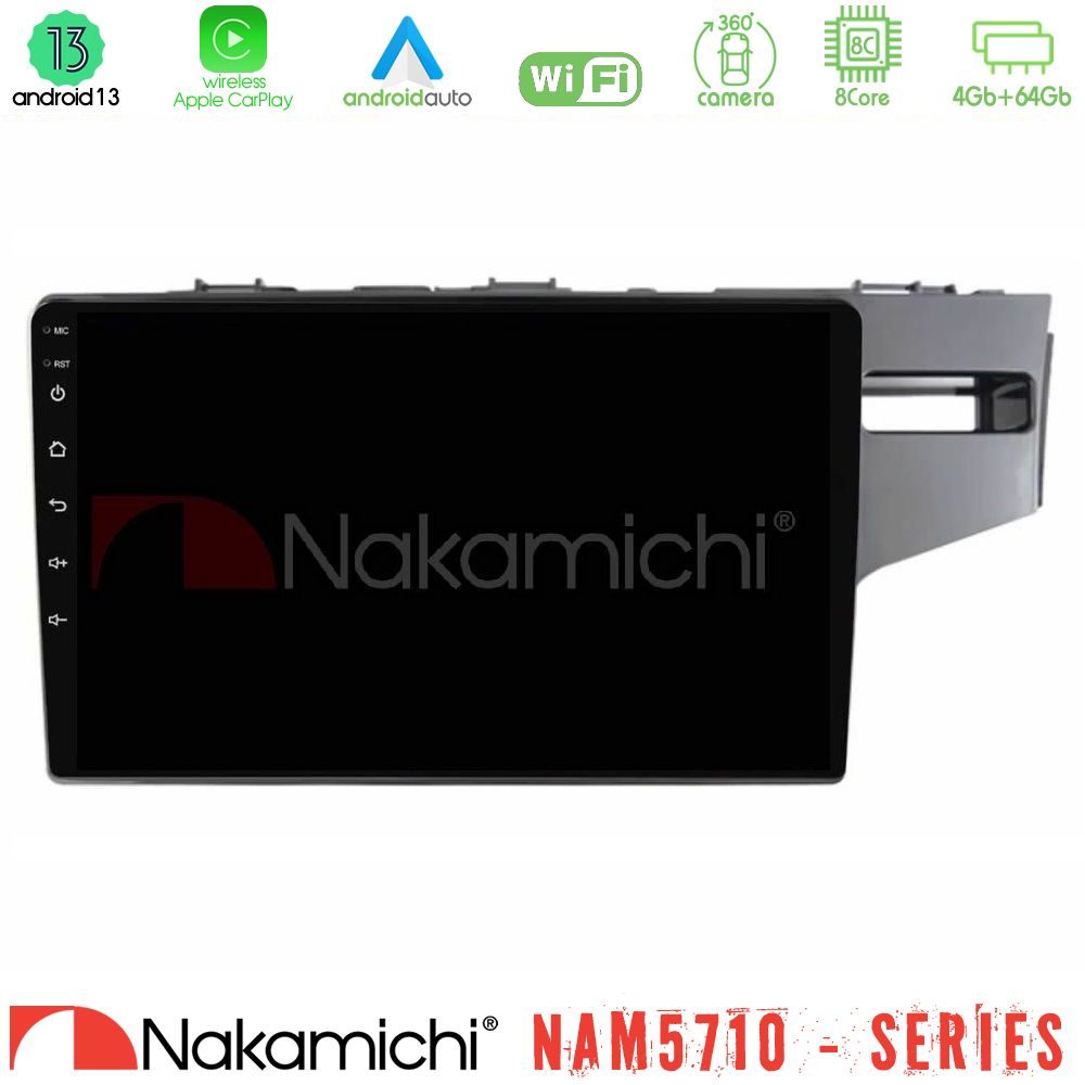 Nakamichi NAM5710 Series 8Core Android13 4+64GB Honda Jazz 2013-2020 RHD Navigation Multimedia Tablet 9"