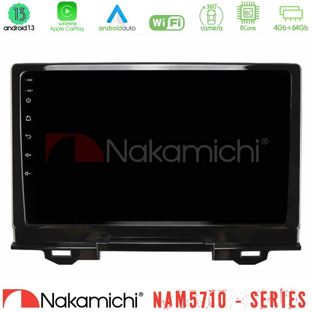 Nakamichi NAM5710 Series 8Core Android13 4+64GB Honda HR-V 2021-> Navigation Multimedia Tablet 9"