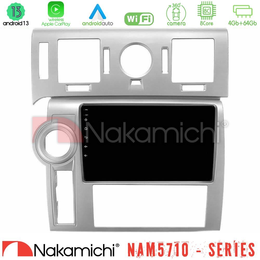 Nakamichi NAM5710 Series 8Core Android13 4+64GB Hummer H2 2008-2009 Navigation Multimedia Tablet 9"