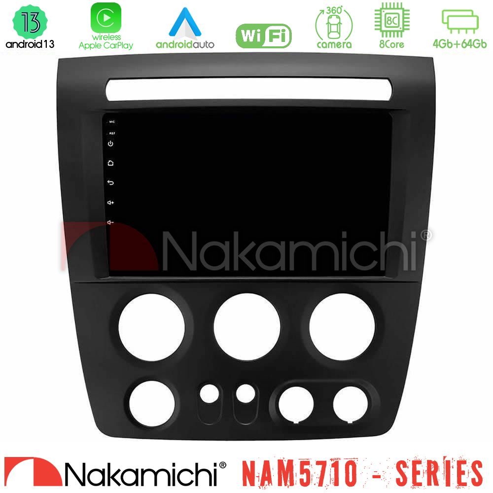Nakamichi NAM5710 Series 8Core Android13 4+64GB Hummer H3 2005-2009 Navigation Multimedia Tablet 9"