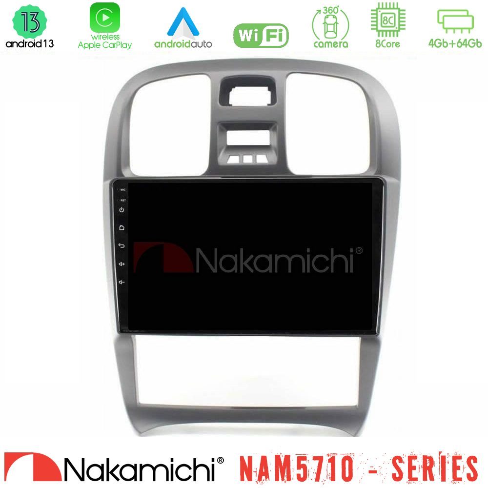 Nakamichi NAM5710 Series 8Core Android13 4+64GB Hyundai Sonata 2001-2005 Navigation Multimedia Tablet 9"