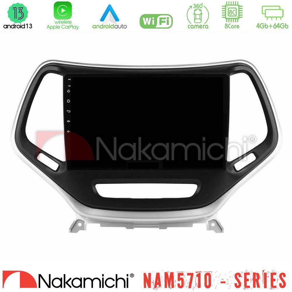 Nakamichi NAM5710 Series 8Core Android13 4+64GB Jeep Cherokee 2014-2019 Navigation Multimedia Tablet 9" (Ασημί Χρώμα)