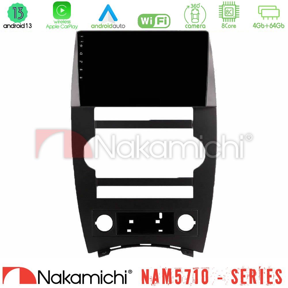 Nakamichi NAM5710 Series 8Core Android13 4+64GB Jeep Commander 2007-2008 Navigation Multimedia Tablet 9"