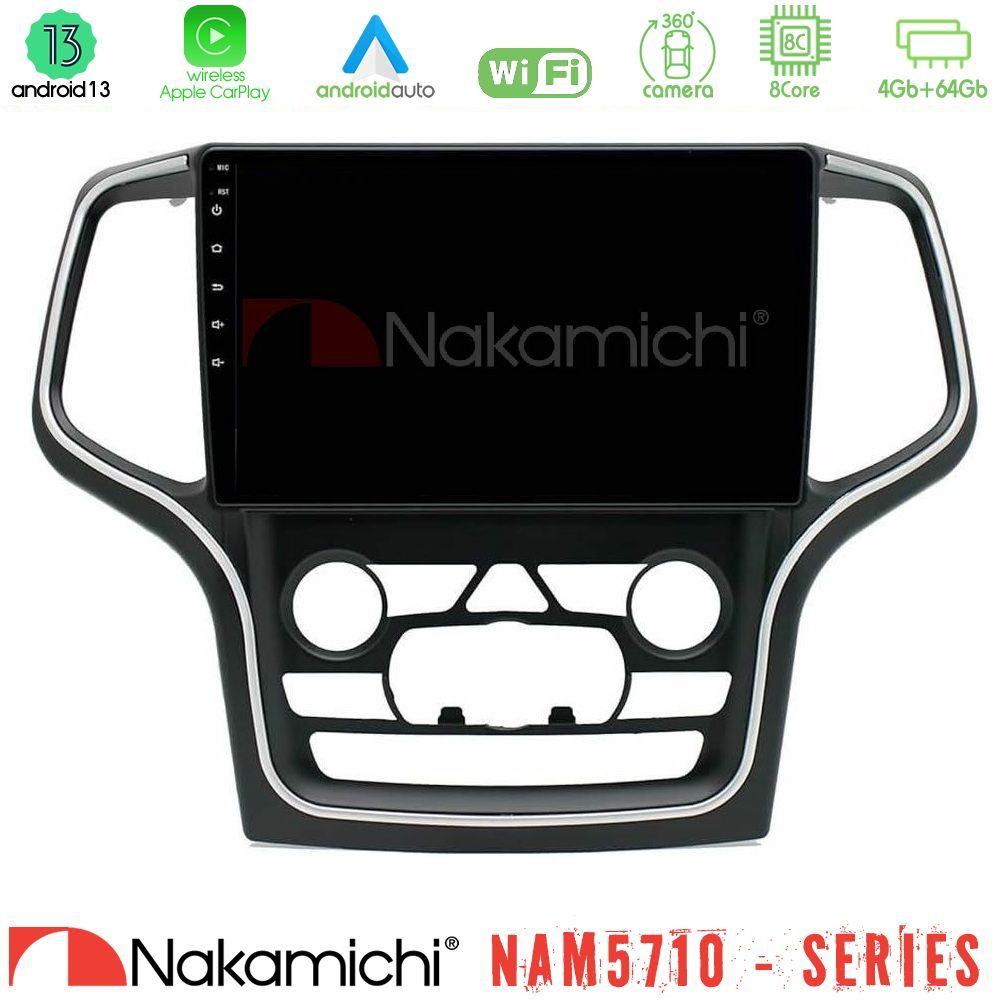 Nakamichi NAM5710 Series 8Core Android13 4+64GB Jeep Grand Cherokee 2014-2020 Navigation Multimedia Tablet 10"