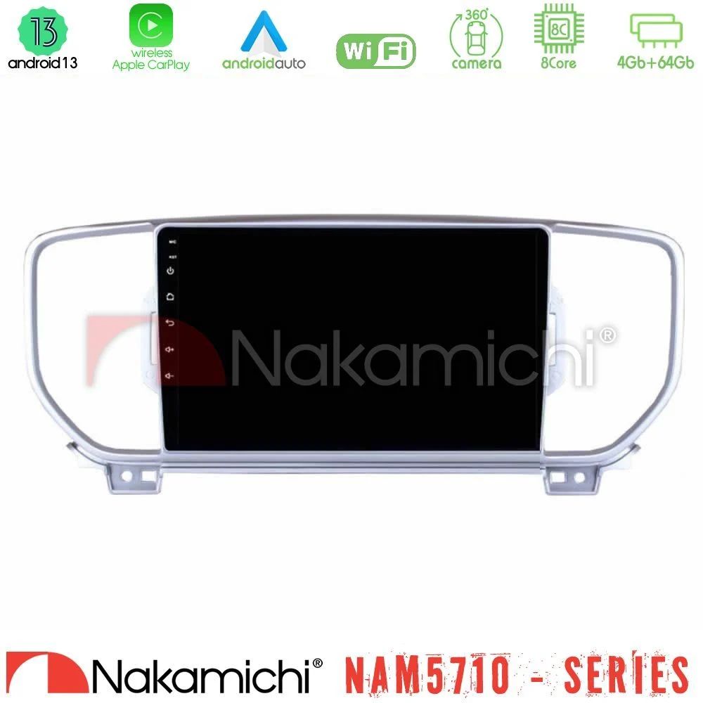 Nakamichi NAM5710 Series 8Core Android13 4+64GB  Kia Sportage 2016-2018 Navigation Multimedia Tablet 9"