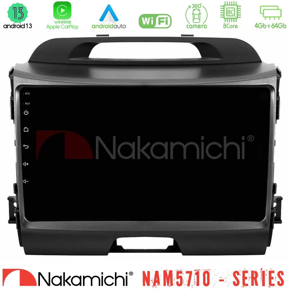 Nakamichi NAM5710 Series 8Core Android13 4+64GB  Kia Sportage Navigation Multimedia Tablet 9"
