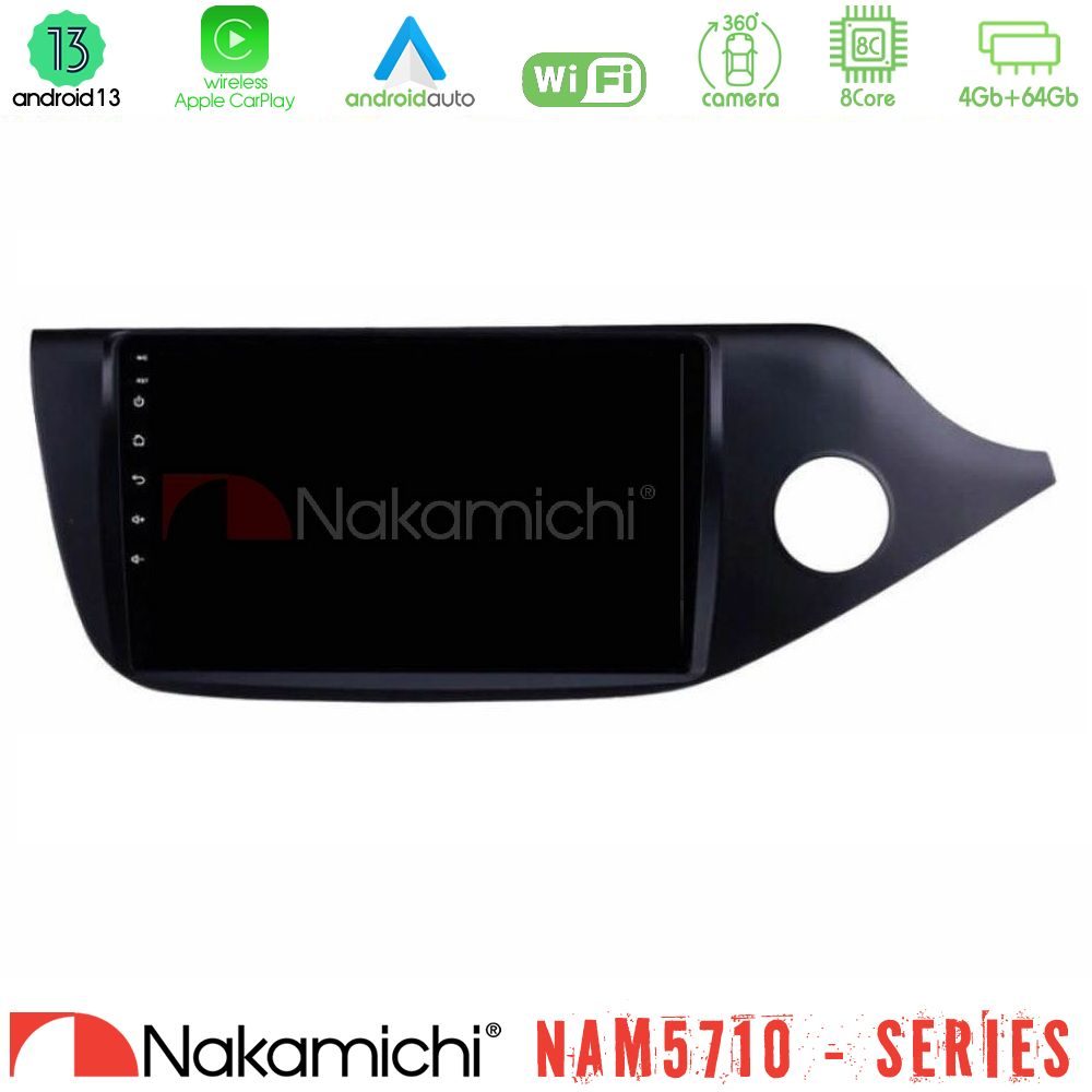Nakamichi NAM5710 Series 8Core Android13 4+64GB Kia Cee’d/ProCeed 2013-2017 RHD Navigation Multimedia Tablet 9"