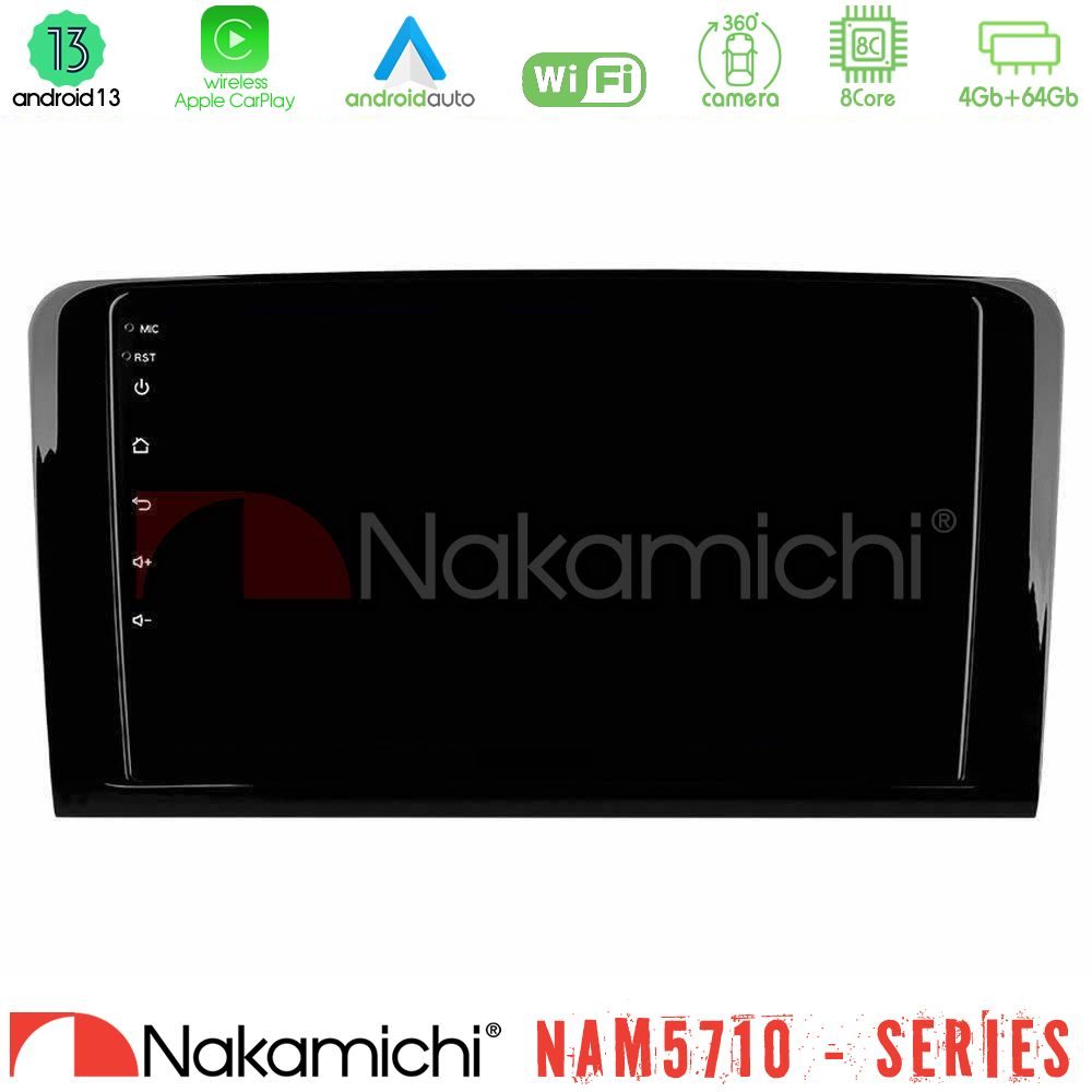 Nakamichi NAM5710 Series 8Core Android13 4+64GB Mercedes ML/GL Class Navigation Multimedia Tablet 9"