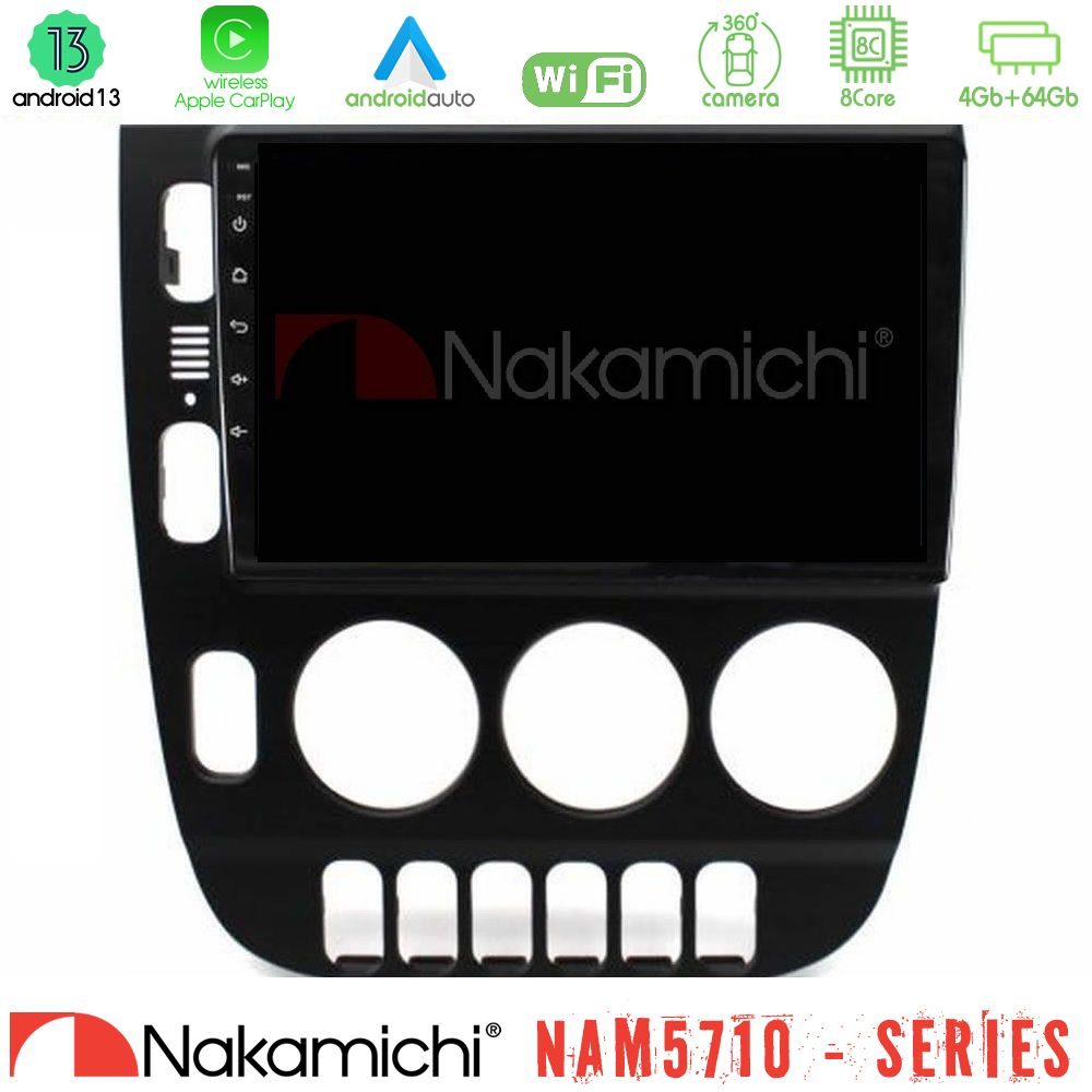 Nakamichi NAM5710 Series 8Core Android13 4+64GB Mercedes ML Class (W163) 1998-2005 Manual AC Navigation Multimedia Tablet 9"