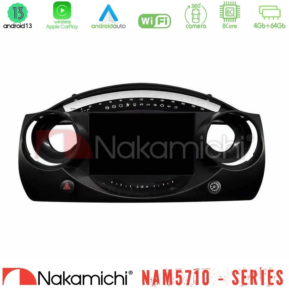 Nakamichi NAM5710 Series 8Core Android13 4+64GB  Mini Cooper R50 Navigation Multimedia Tablet 9"