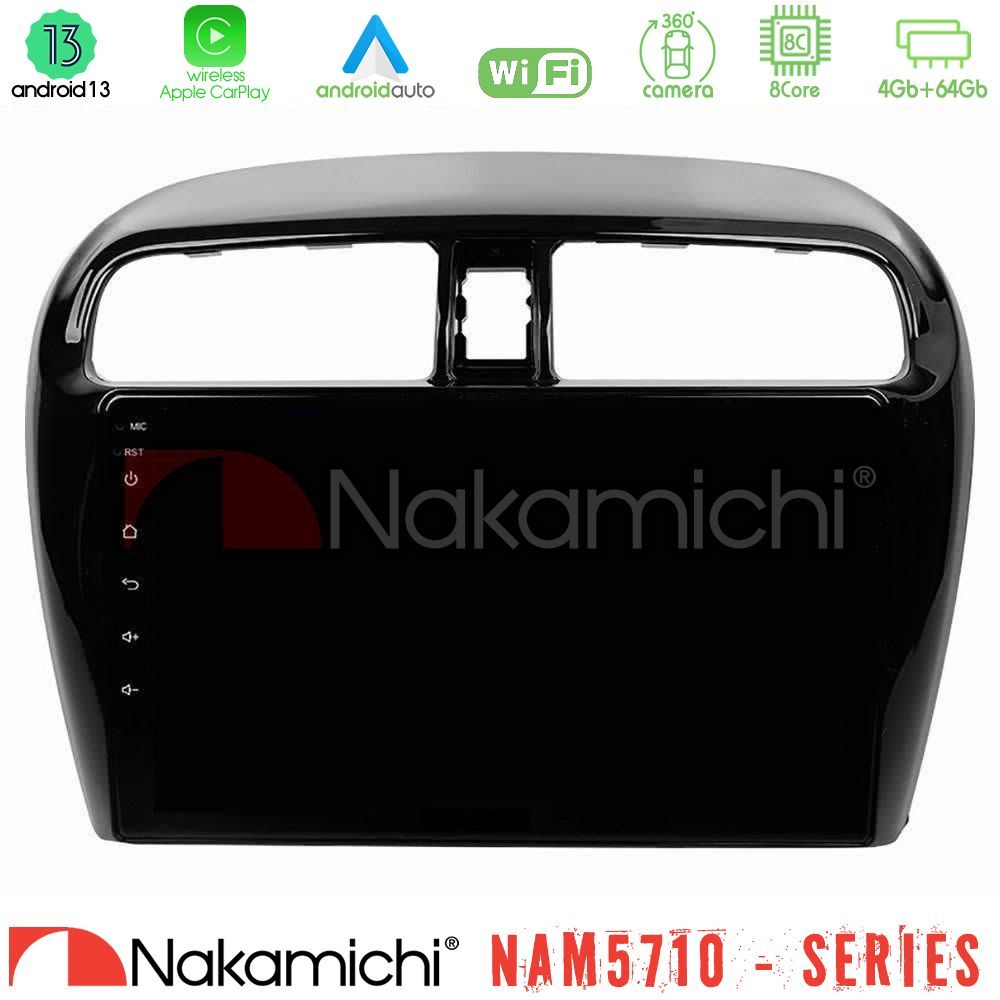 Nakamichi NAM5710 Series 8Core Android13 4+64GB  Mitsubishi Space Star 2013-2016 Navigation Multimedia Tablet 9"