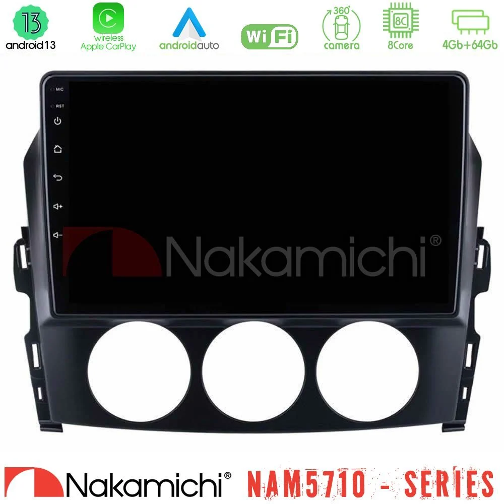 Nakamichi NAM5710 Series 8Core Android13 4+64GB  Mazda MX-5 2006-2008 Navigation Multimedia Tablet 9"