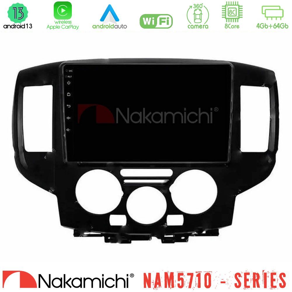Nakamichi NAM5710 Series 8Core Android13 4+64GB  Nissan NV200 Navigation Multimedia Tablet 9"   (Μαύρο)