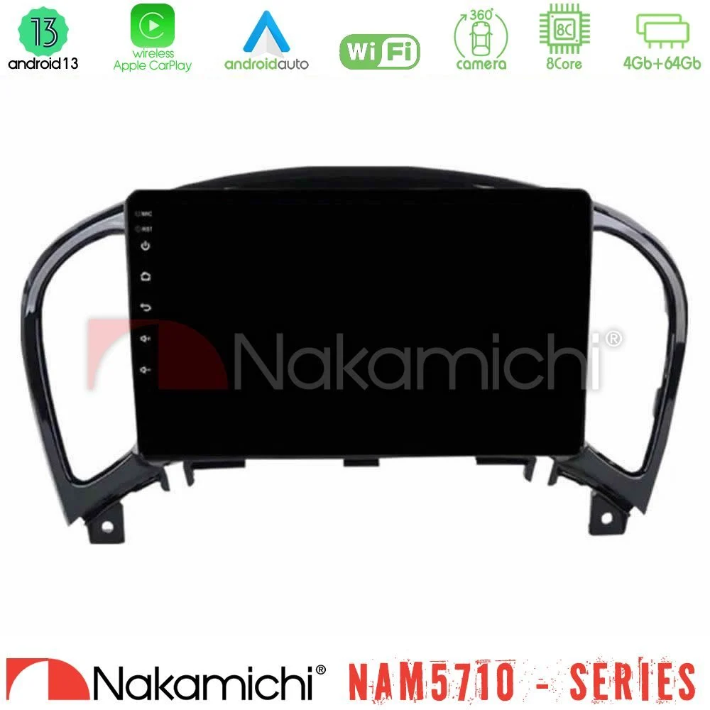 Nakamichi NAM5710 Series 8Core Android13 4+64GB Nissan Juke Navigation Multimedia Tablet 9"