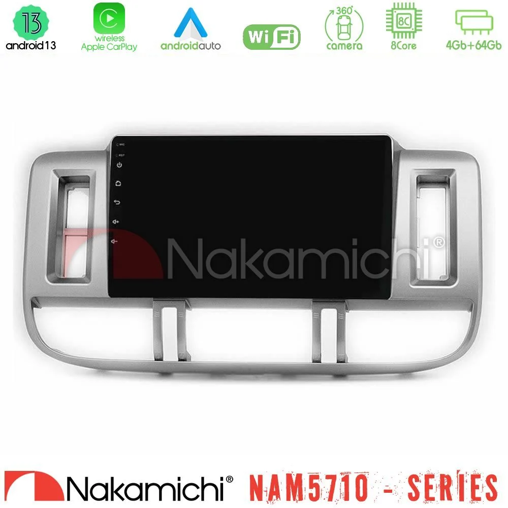Nakamichi NAM5710 Series 8Core Android13 4+64GB Nissan X-Trail (T30) 2000-2003 Navigation Multimedia Tablet 9"
