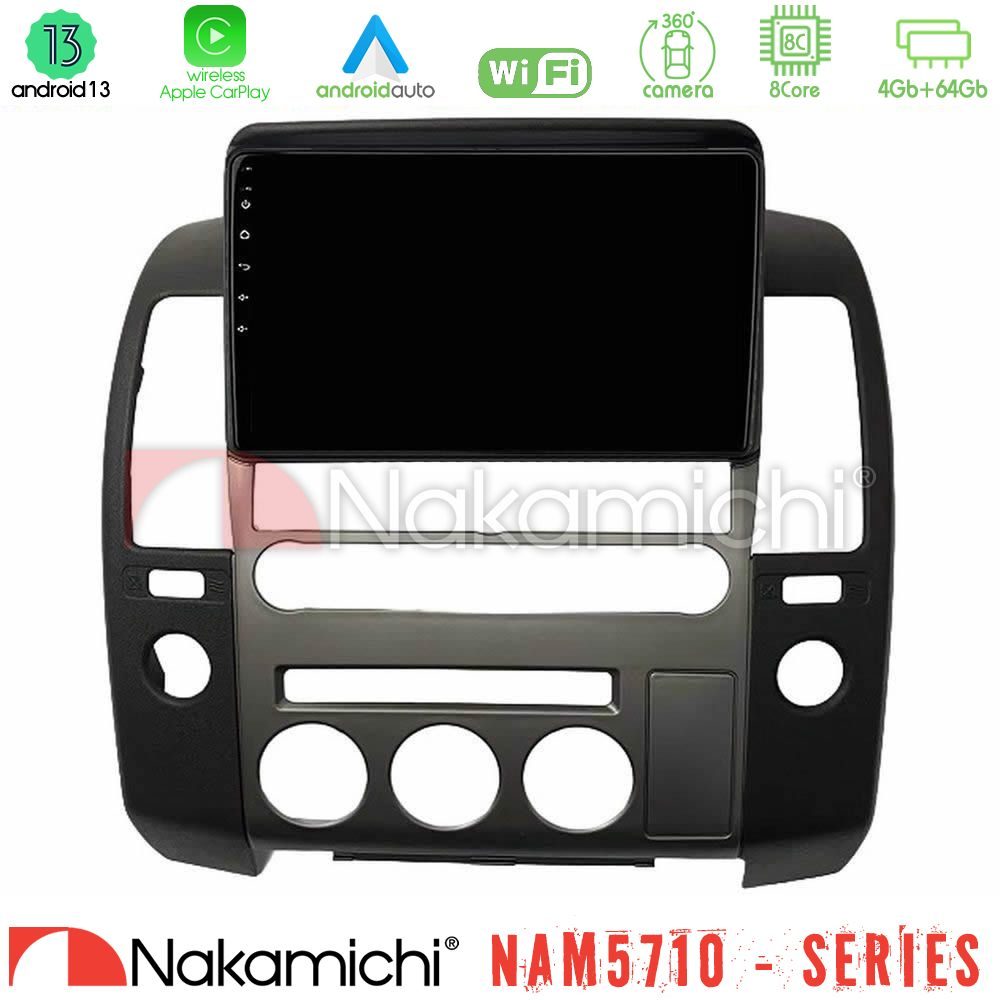 Nakamichi NAM5710 Series 8Core Android13 4+64GB   Nissan Navara D40 2006-2012 (με εργ.οθόνη) Navigation Multimedia Tablet 9"