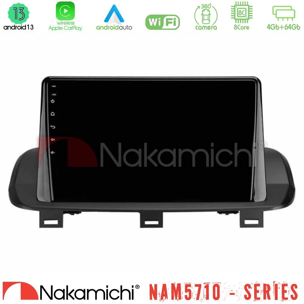 Nakamichi NAM5710 Series 8Core Android13 4+64GB Nissan Qashqai J12 amp; X-Trail T33 Navigation Multimedia Tablet 10"