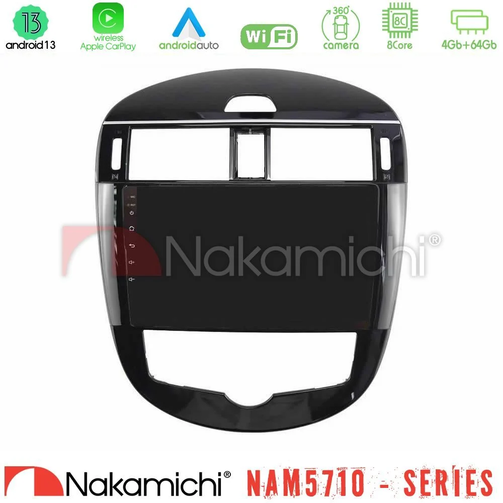 Nakamichi NAM5710 Series 8Core Android13 4+64GB  Nissan Pulsar 2015-2018 Navigation Multimedia Tablet 9"